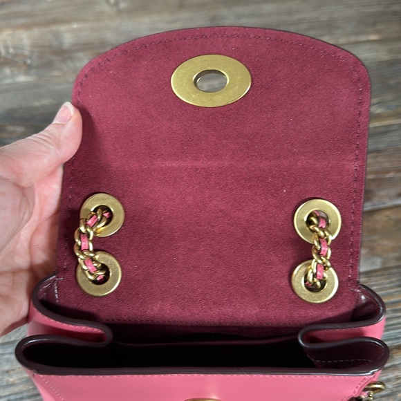 Coach Parker convertible backpack adjustable straps Orchid Pink leather EUC - Picture 13 of 16